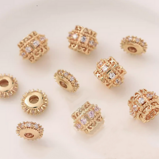 Alloy Zircon Column Beads Spacer