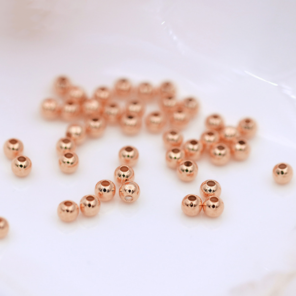 Brass (big hole) Spacer Round Bead