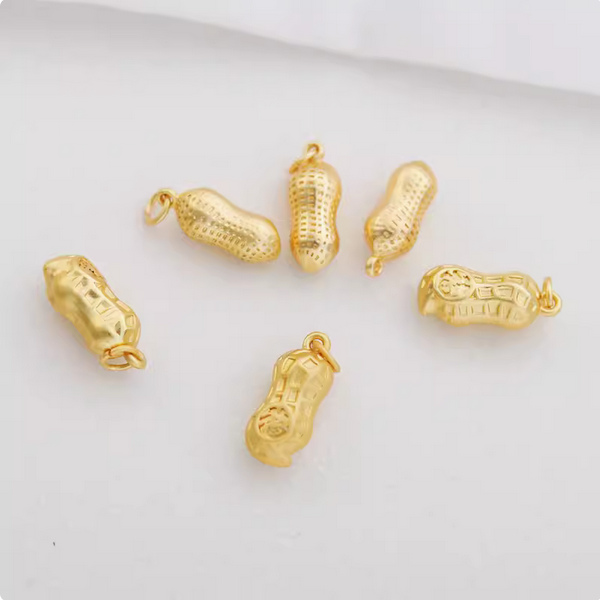 Alloy Peanut (Solid) Pendant 18K Plated