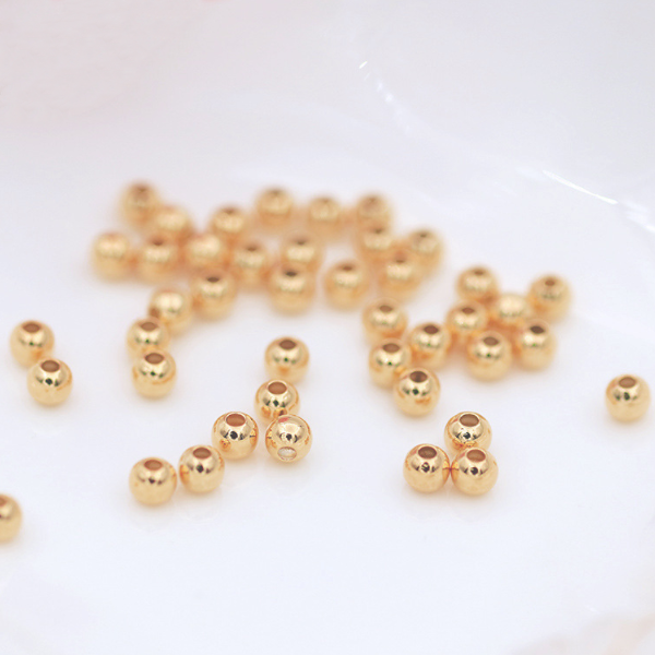 Brass (big hole) Spacer Round Bead