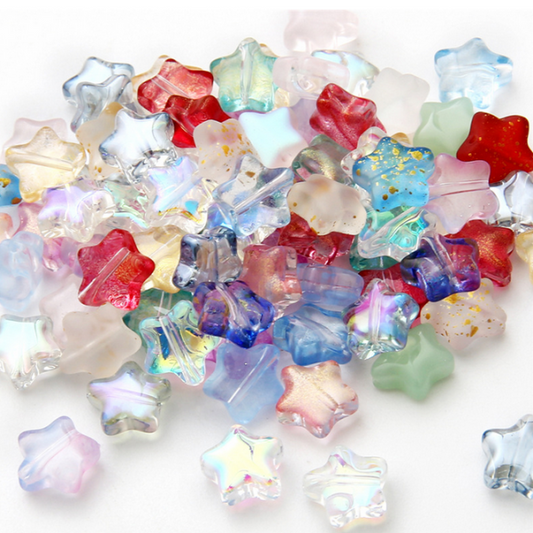 20pcs Star Glass Partition Beads Spacer