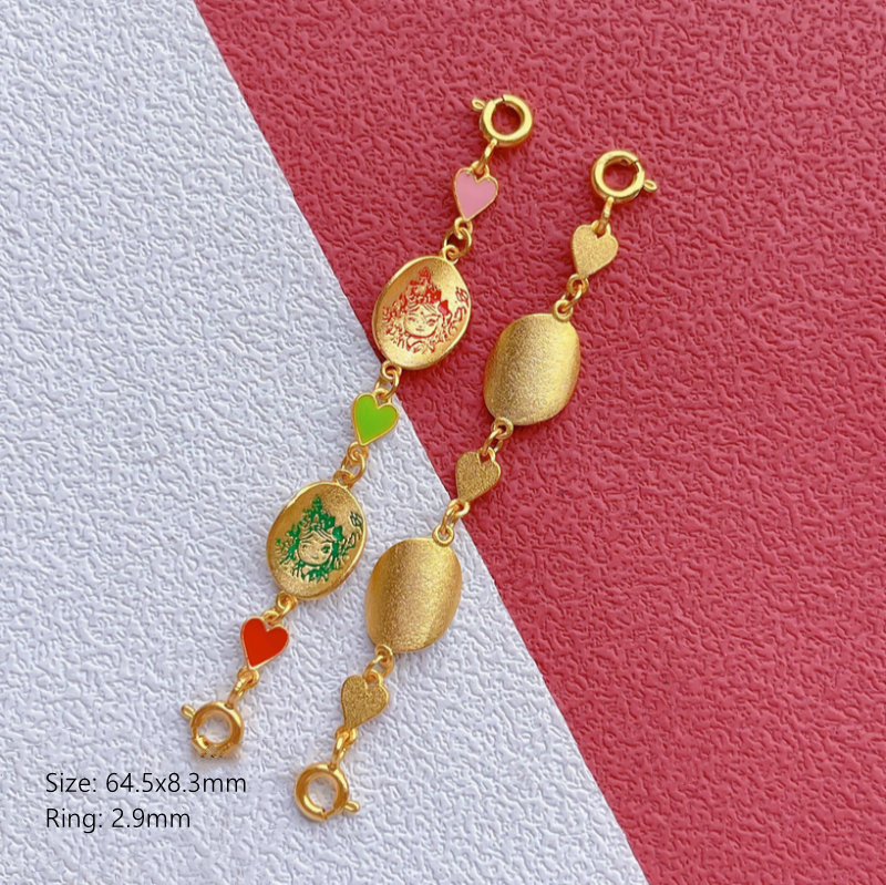 925 Silver Colorful Enameled Uncommon Extend Chains