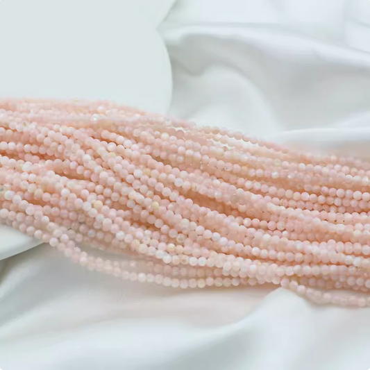 Shell Material Round Beads- Light Pink