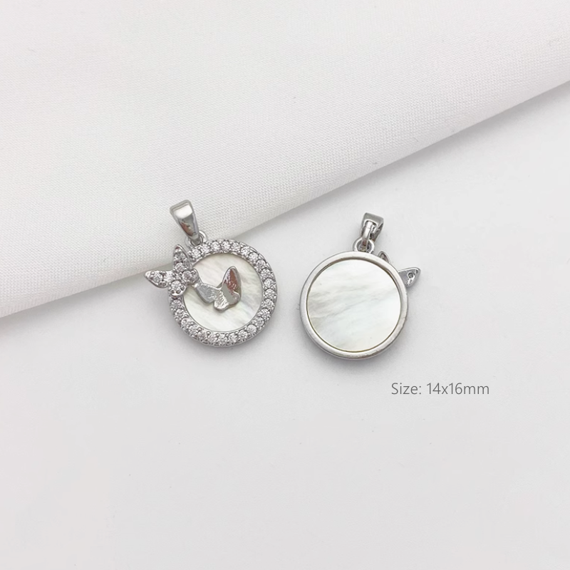 Brass Shell Gold Platinum Plated Jewelry Charms Pendant Piece