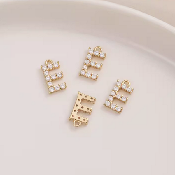 Brass Zirconic Letter Piece Pendant - PMGS-01