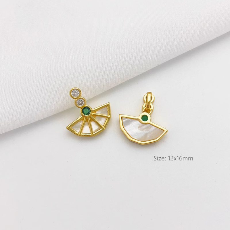 Brass Shell Gold Platinum Plated Jewelry Charms Pendant Piece