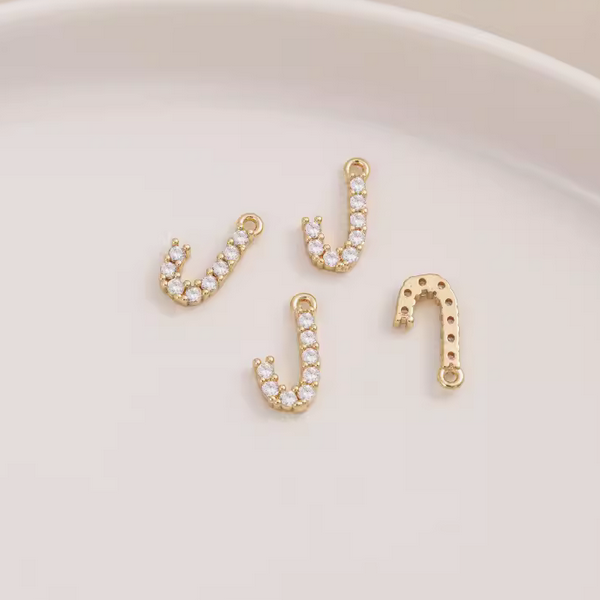 Brass Zirconic Letter Piece Pendant - PMGS-01