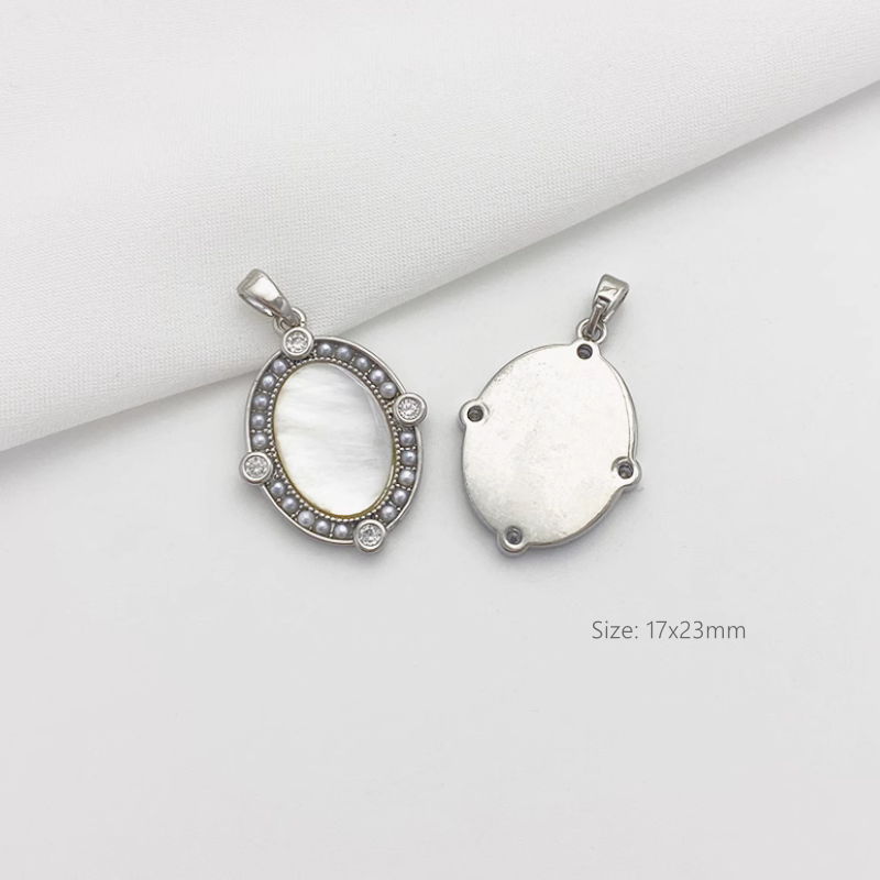 Brass Shell Gold Platinum Plated Jewelry Charms Pendant Piece