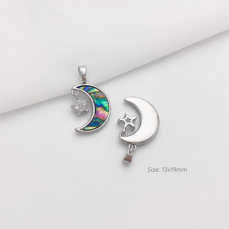 Brass Shell Gold Platinum Plated Jewelry Charms Pendant Piece