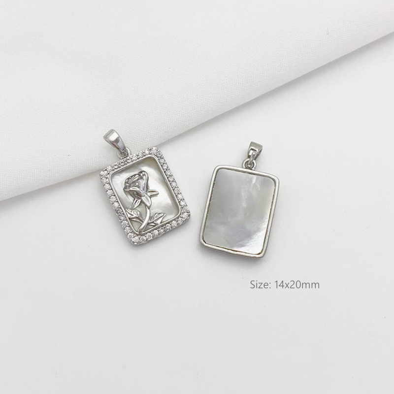 Brass Shell Gold Platinum Plated Jewelry Charms Pendant Piece