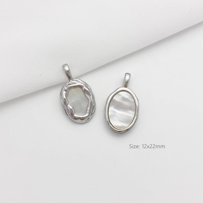 Brass Shell Gold Platinum Plated Jewelry Charms Pendant Piece