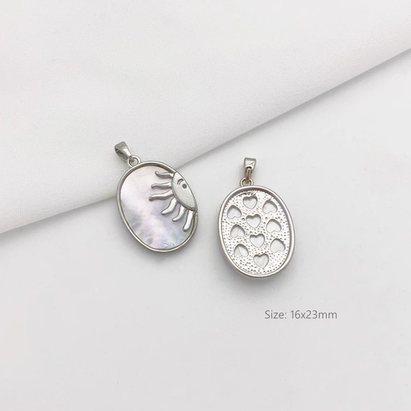 Brass Shell Gold Platinum Plated Jewelry Charms Pendant Piece