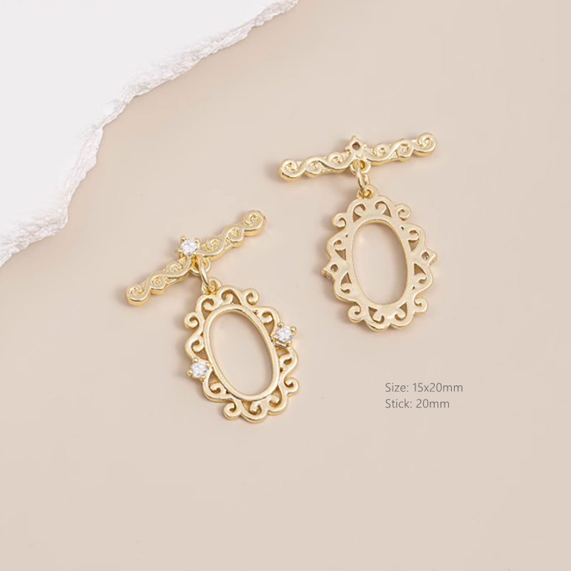 Zircon Classic Style Ring Stick Toggle OT Clasps