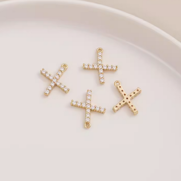 Brass Zirconic Letter Piece Pendant - PMGS-01