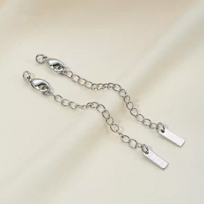 Brass Lobster Claw Clasp With Extended Chain