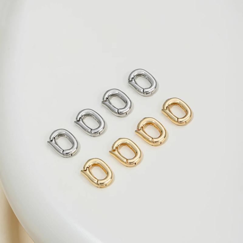 Brass Platinum Gold Electroplated Twister Clasps Clip Buckle