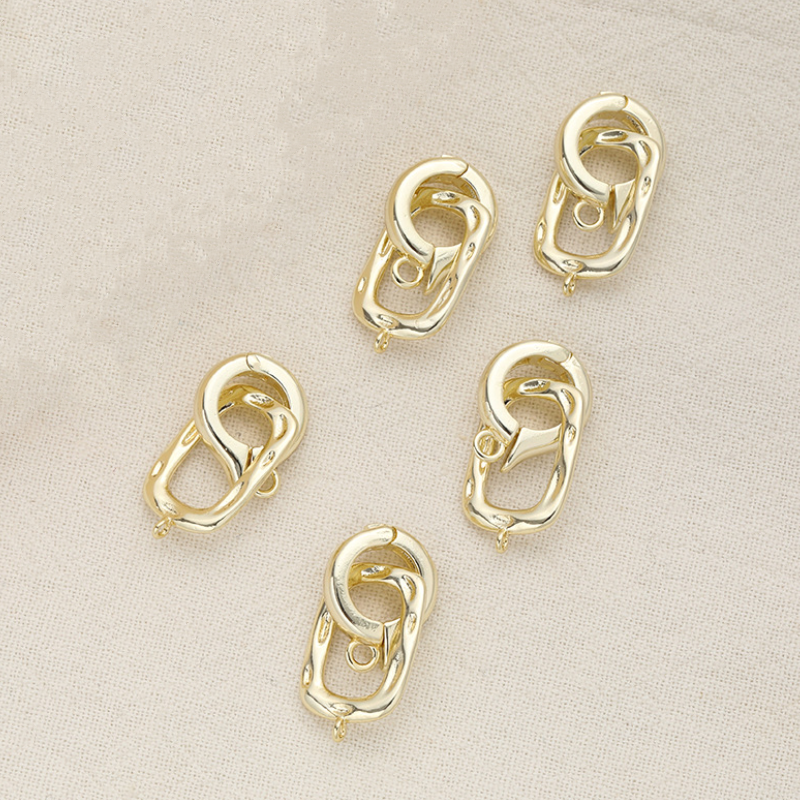 Brass Ring Ellipse Twister Clasps New Fashion
