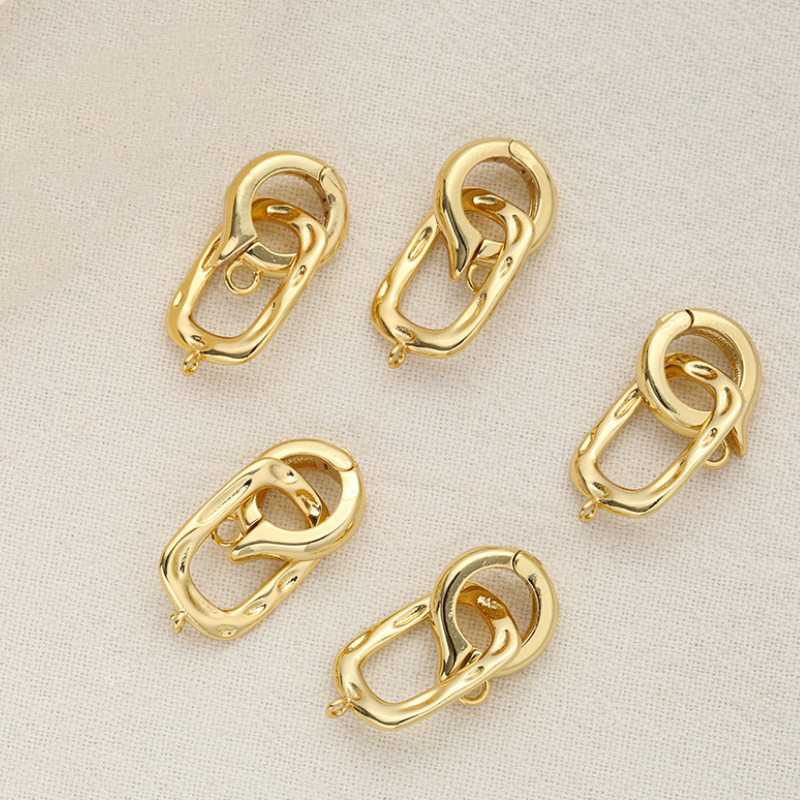 Brass Ring Ellipse Twister Clasps New Fashion