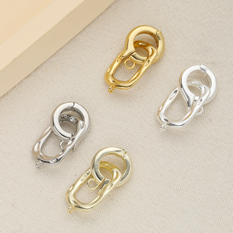 Brass Ring Ellipse Twister Clasps New Fashion