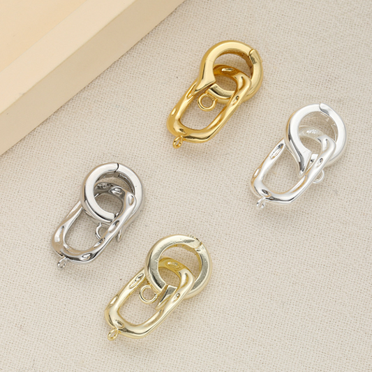 Brass Ring Ellipse Twister Clasps New Fashion