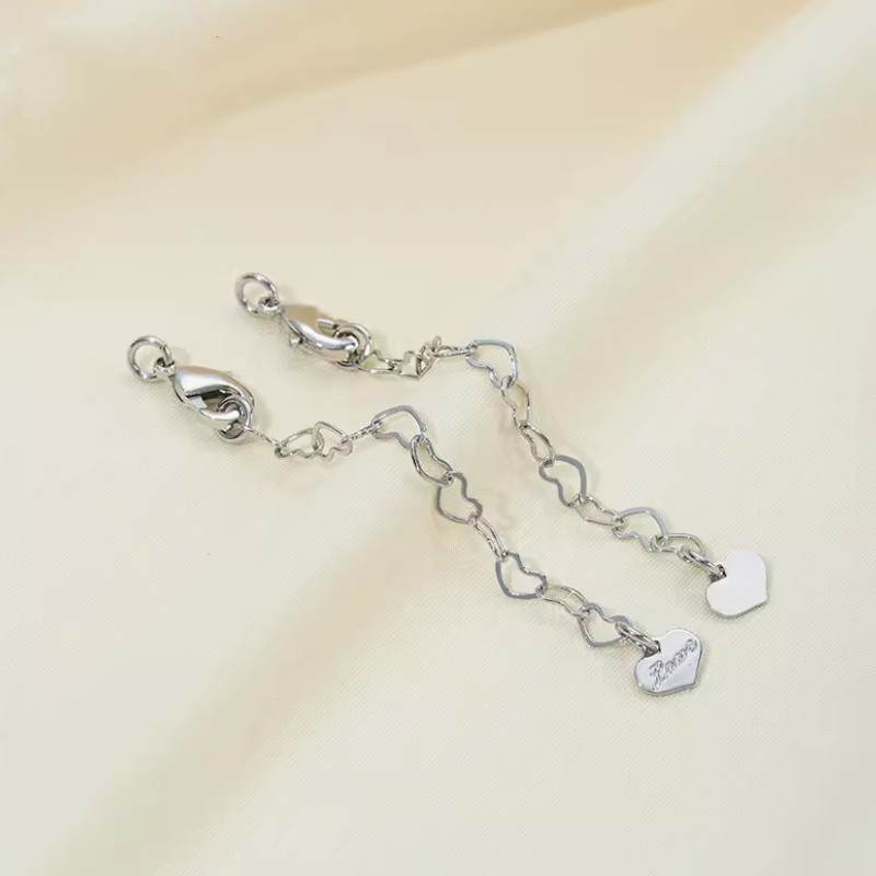 Brass Lobster Claw Clasp With Extended Chain