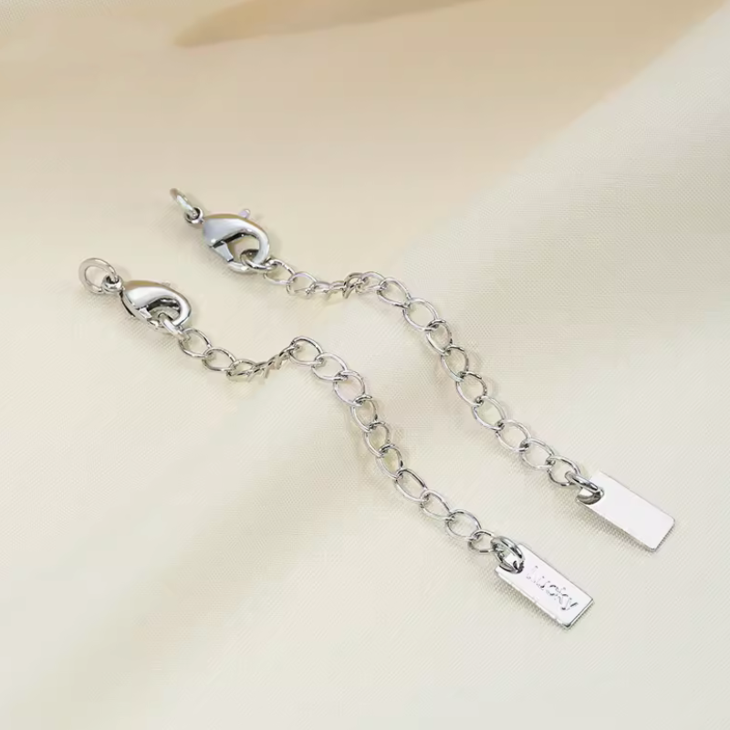 Brass Lobster Claw Clasp With Extended Chain