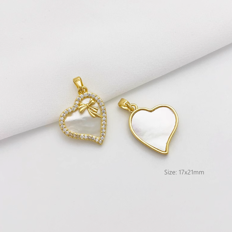 Brass Shell Gold Platinum Plated Jewelry Charms Pendant Piece