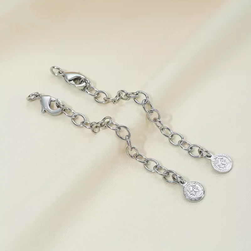 Brass Lobster Claw Clasp With Extended Chain