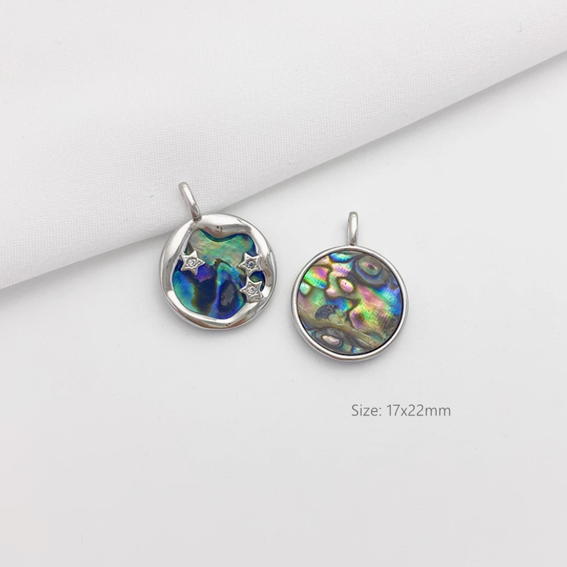 Brass Shell Gold Platinum Plated Jewelry Charms Pendant Piece